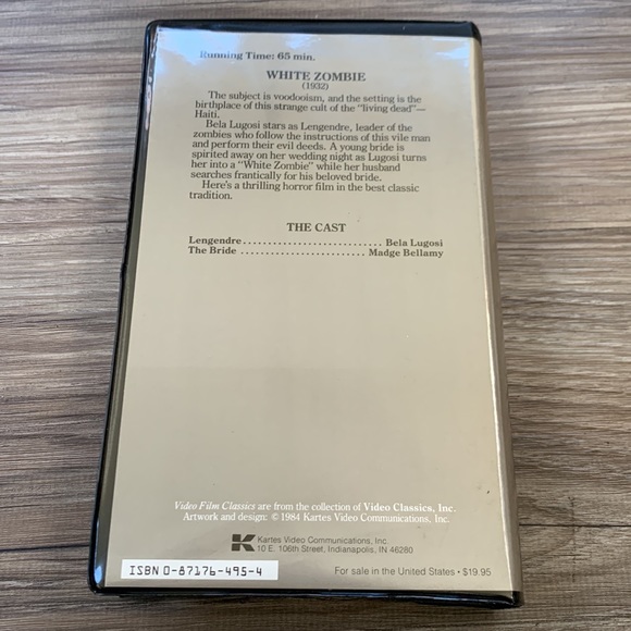 White Zombie VHS tape Bela Lugosi and Madge Bellamy classic - Picture 4 of 5
